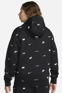 Толстовка мужская Nike M NK CLUB+ BB PO HOODIE AOP черная FB7434-010 изображение 3
