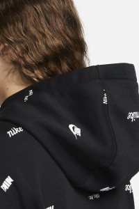 Толстовка мужская Nike M NK CLUB+ BB PO HOODIE AOP черная FB7434-010 изображение 6