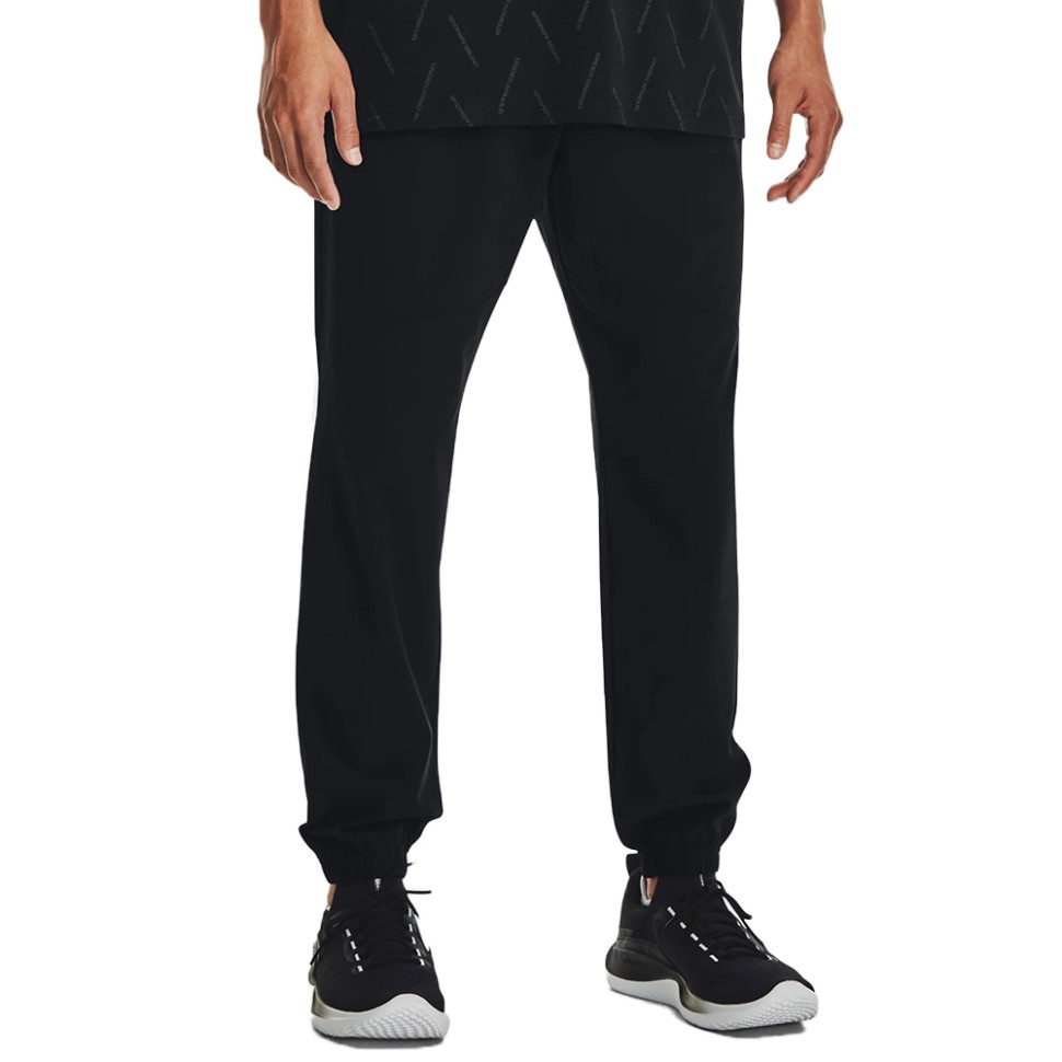 Брюки мужские Under Armour UA Stretch Woven Joggers черные 1382119-001 изображение 1