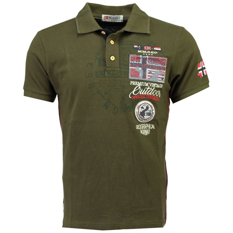 Футболка мужская Geographical Norway хаки SR119H-350 — Sport City Футболка мужская Geographical Norway хаки SR119H-350