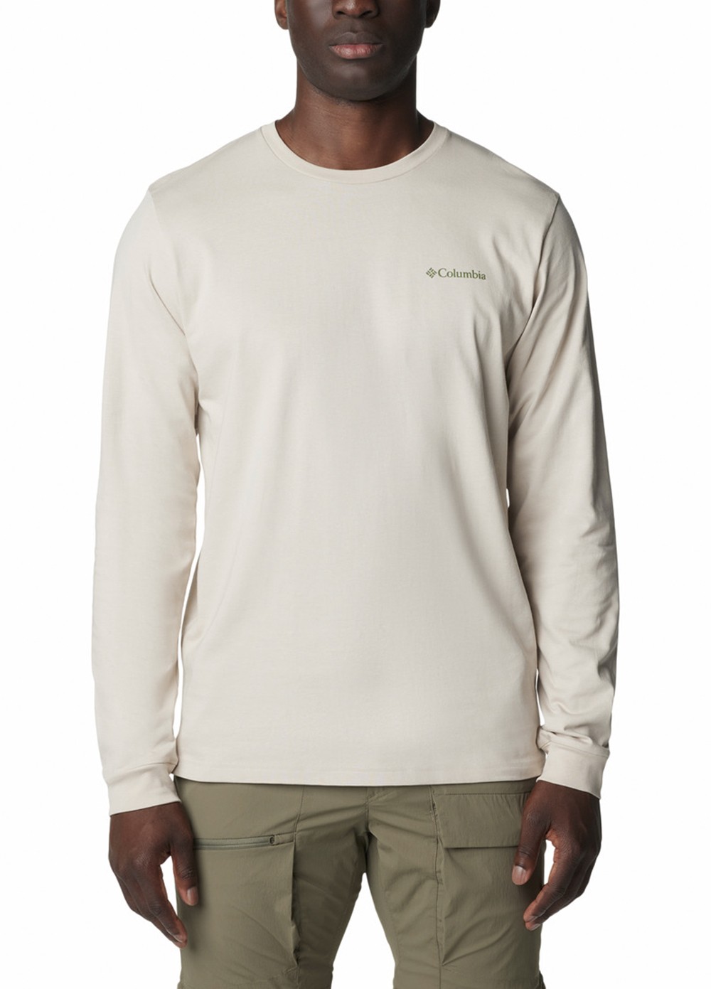 Лонгслив мужской Columbia EXPLORERS CANYON™ LONG SLEEVE T-SHIRT бежевый 2054551-280 изображение 2