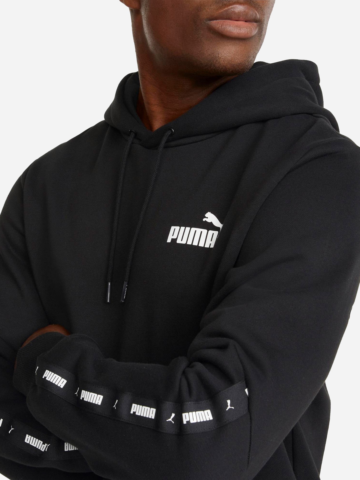 Толстовка мужская Puma ESS+ Tape Hoodie FL черная 84904001 изображение 5