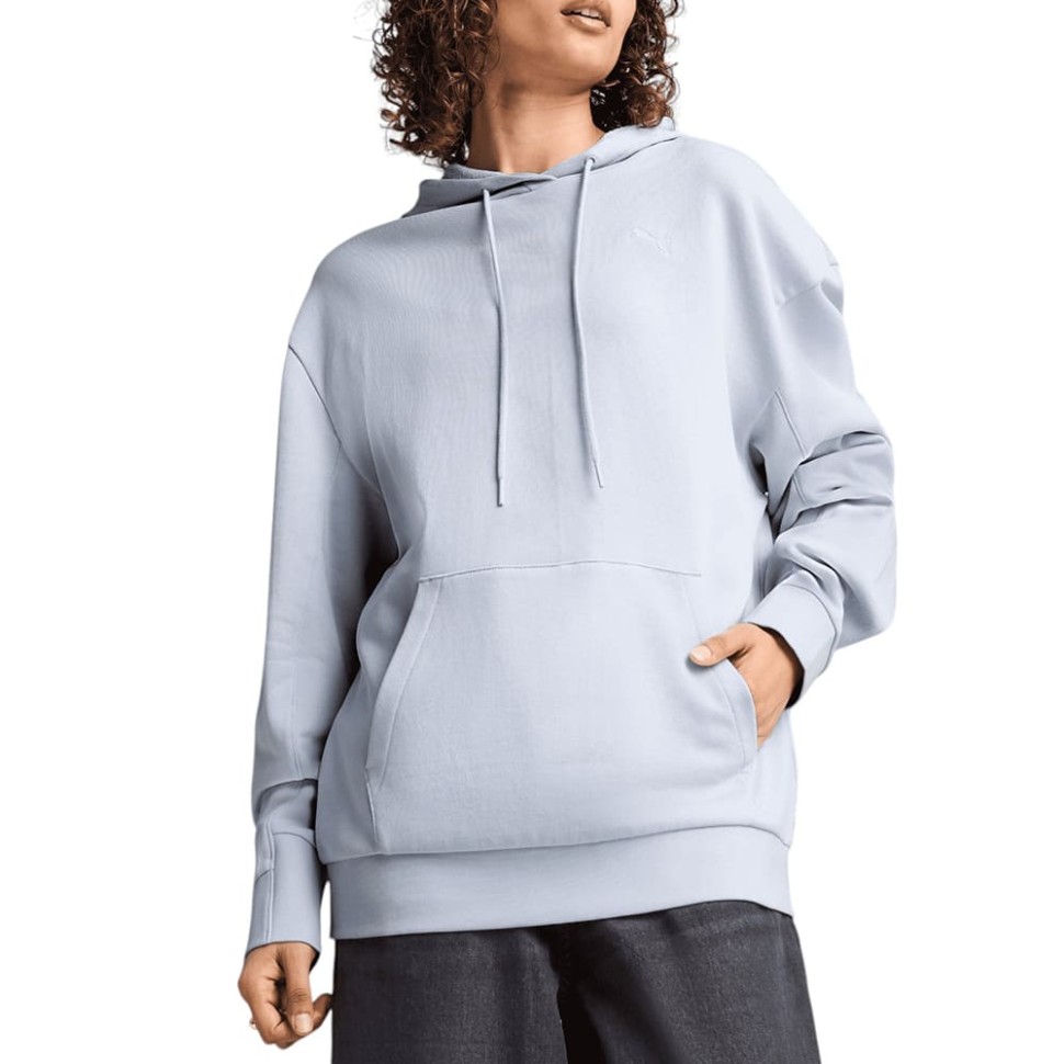Толстовка женская Puma HER Relaxed Hoodie голубая 68505747 — Sport City Толстовка женская Puma HER Relaxed Hoodie голубая 68505747