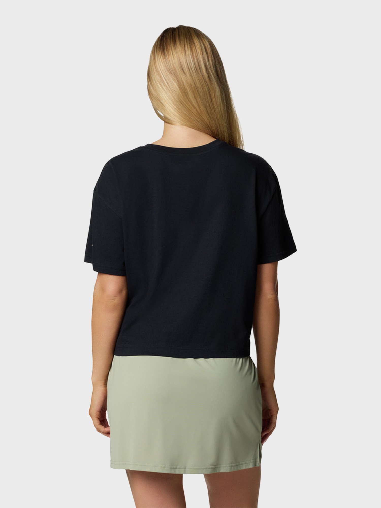 Футболка женская Columbia Rolling Bend™ Graphic Relaxed Crop SS черная 2119991-010 изображение 4