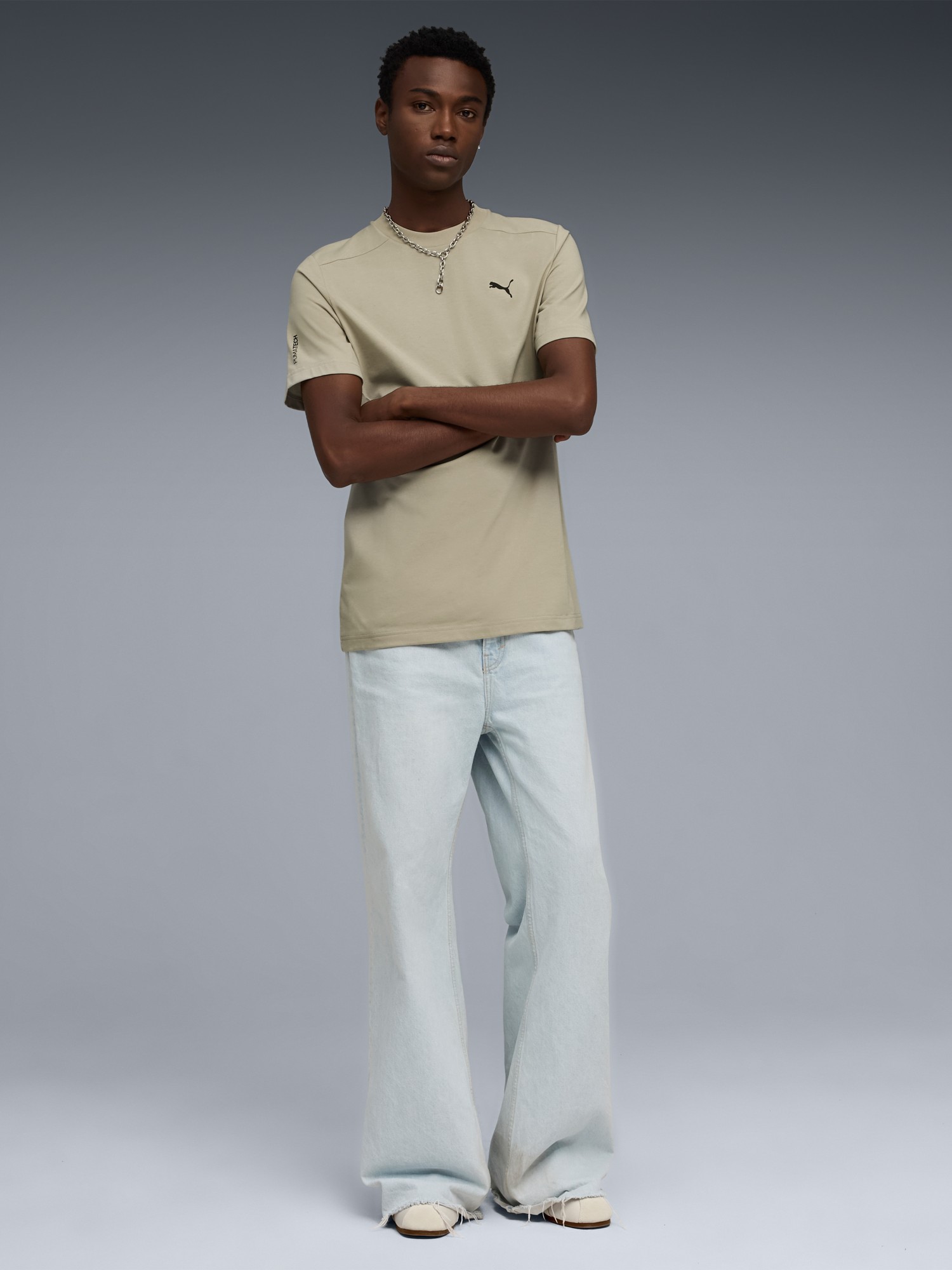 Футболка мужская Puma TECH Tee оливковая 69218061 изображение 4