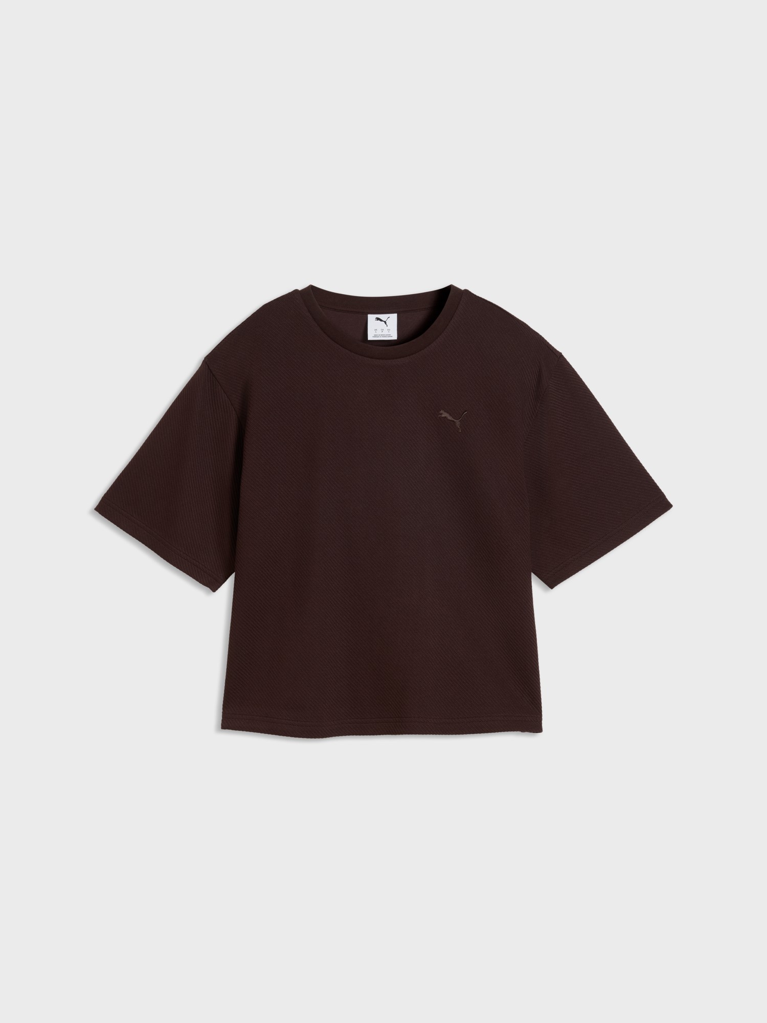 Футболка женская Puma ESS ELEVATED Relaxed Tee коричневая 69575133 изображение 5