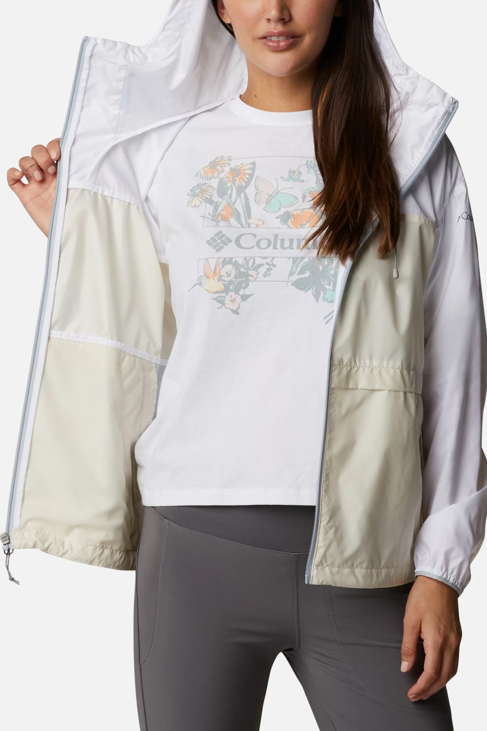 Вітрівка жіноча Columbia Alpine Chill™ Windbreaker біла 1993271-100 — фото 5