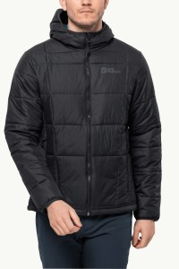 Куртка чоловіча Jack Wolfskin BERGLAND INS HOODY M чорна 1206881-6000 изображение 2