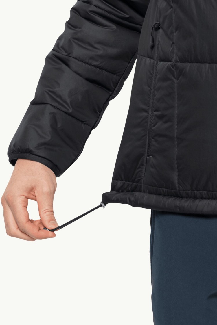 Куртка чоловіча Jack Wolfskin BERGLAND INS HOODY M чорна 1206881-6000 изображение 5