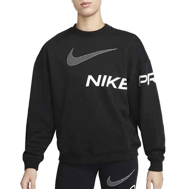 Толстовка женская Nike W NK DF GT FT GRX CREW черная DX0074-010 изображение 1