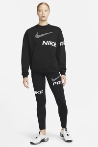 Толстовка женская Nike W NK DF GT FT GRX CREW черная DX0074-010 изображение 2