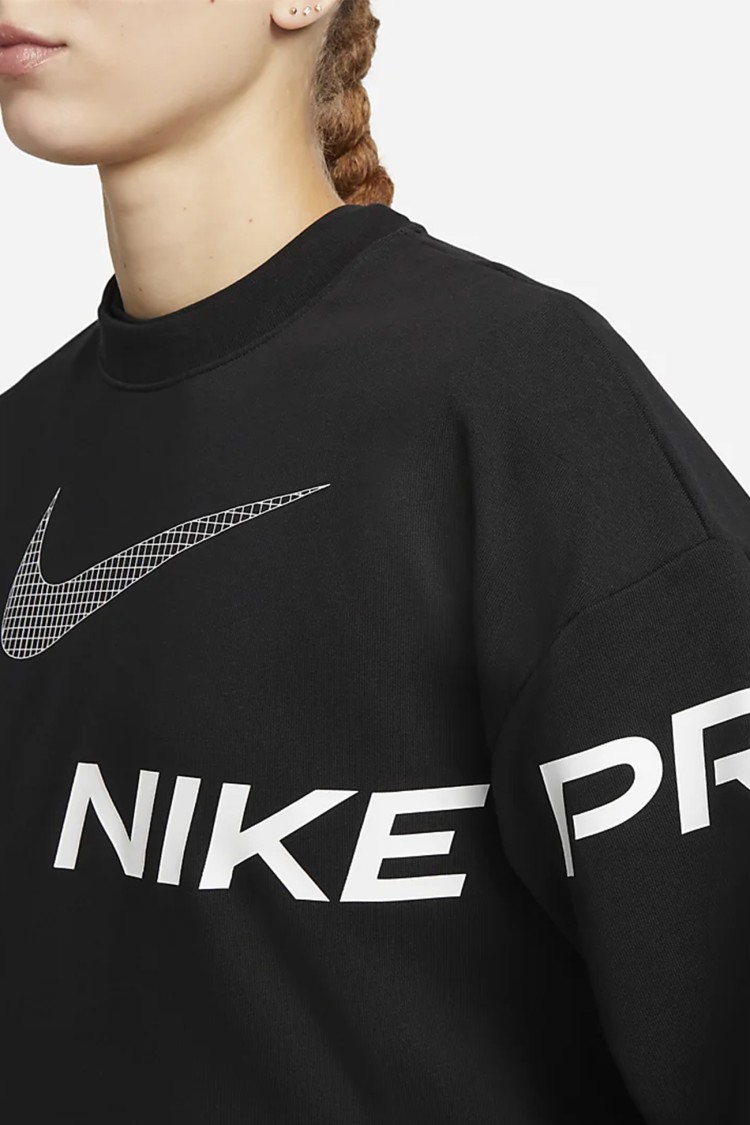 Толстовка женская Nike W NK DF GT FT GRX CREW черная DX0074-010 изображение 5