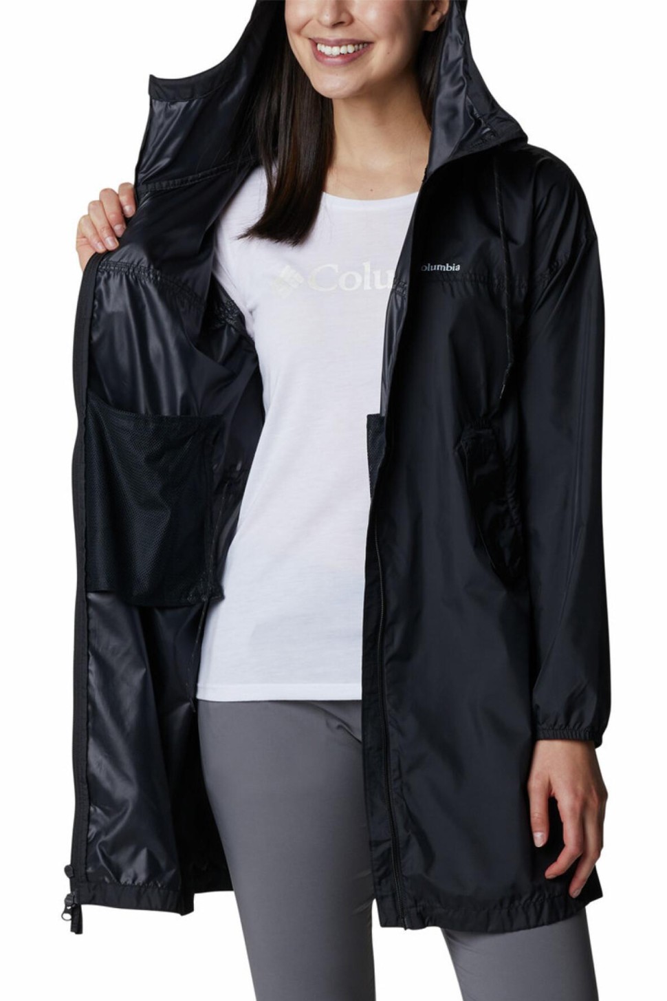 Вітрівка жіноча Columbia  Flash Challenger™ Long Windbreaker чорна 1989491-010 — фото 5