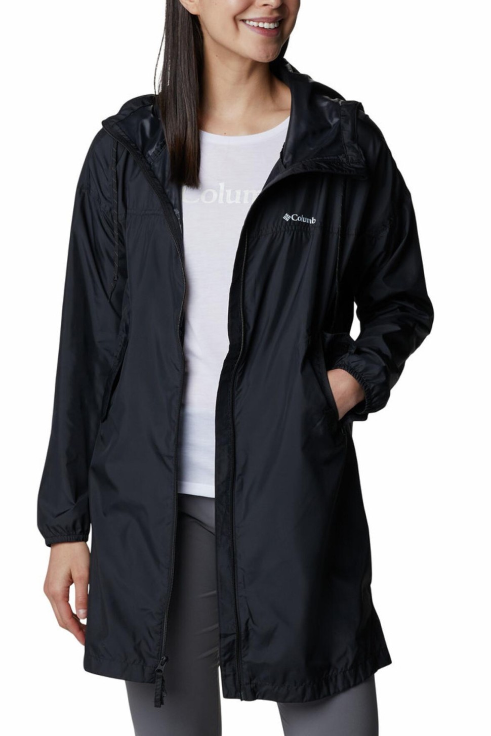 Вітрівка жіноча Columbia  Flash Challenger™ Long Windbreaker чорна 1989491-010 — фото 6