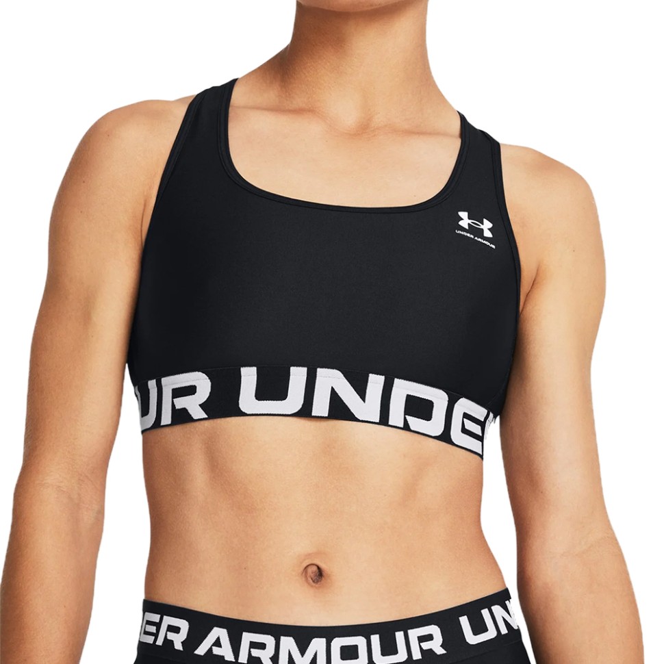 Бра жіночий Under Armour UA HG Authentics Mid Branded чорний 1383544-001 — фото 1