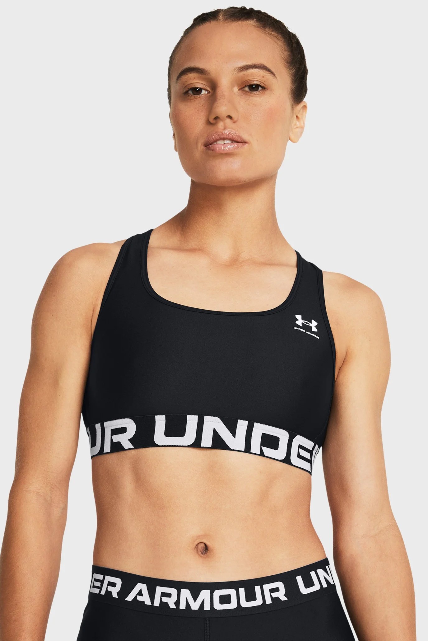 Бра женский Under Armour UA HG Authentics Mid Branded черный 1383544-001 изображение 2