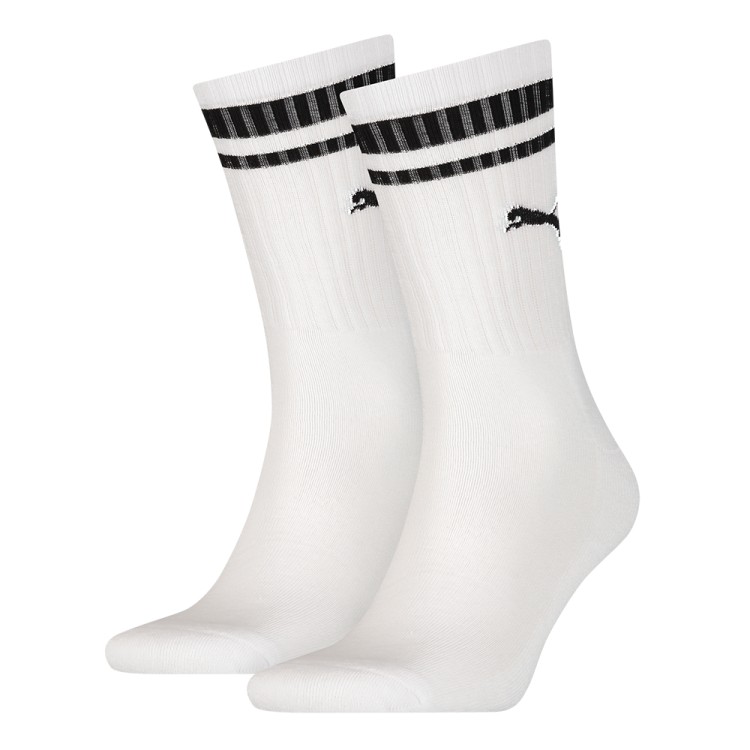Шкарпетки  Puma PUMA CREW HERITAGE STRIPE 2P UNISEX білі 90794402 изображение 3