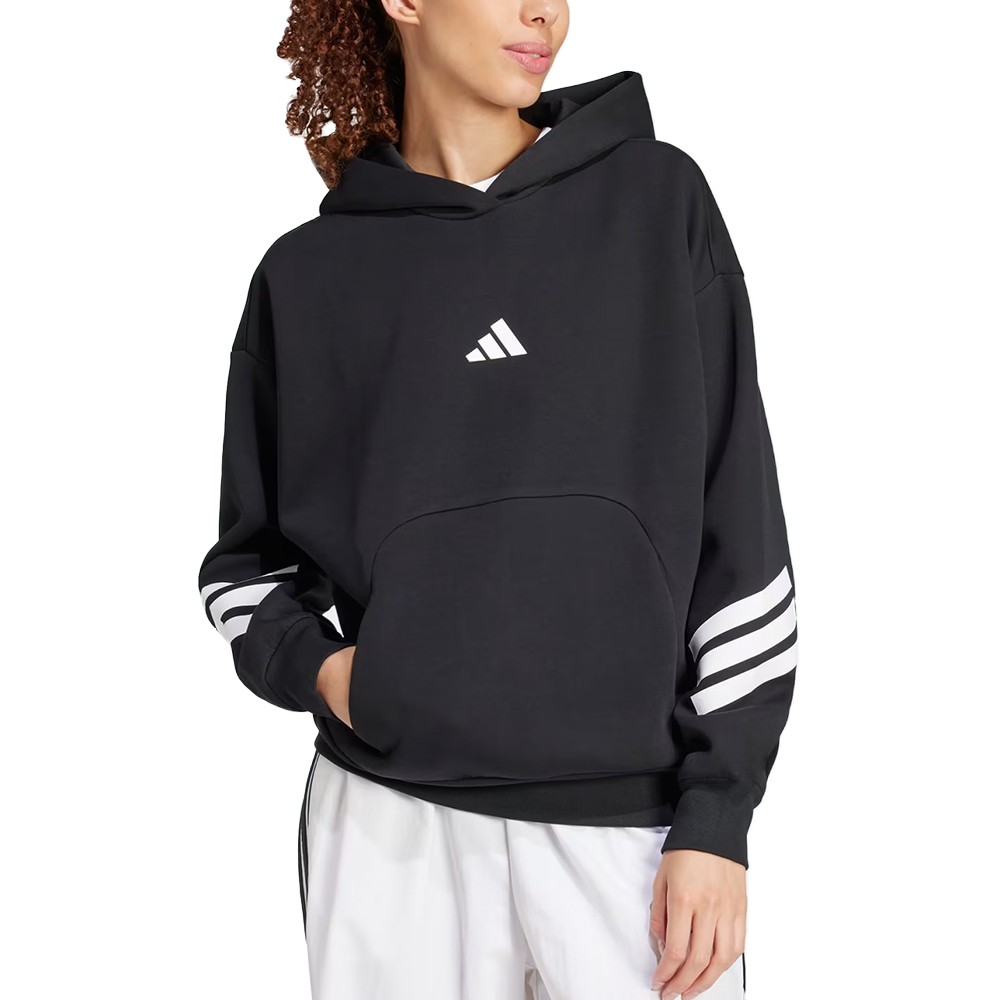 Толстовка женская Adidas W FI 3S OH HD черная JC5426