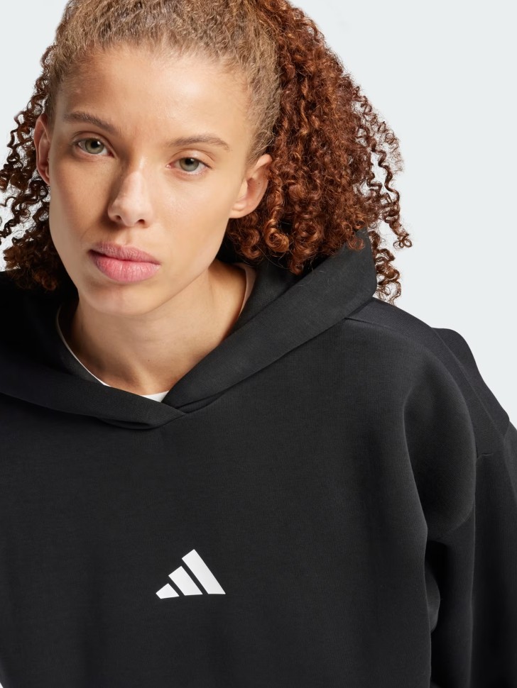 Толстовка жіноча Adidas W FI 3S OH HD чорна JC5426 изображение 6