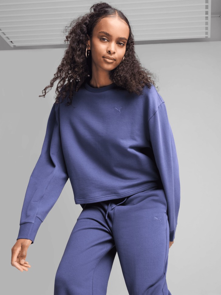 Толстовка жіноча Puma HER Relaxed Crew фіолетова 68505846 изображение 2