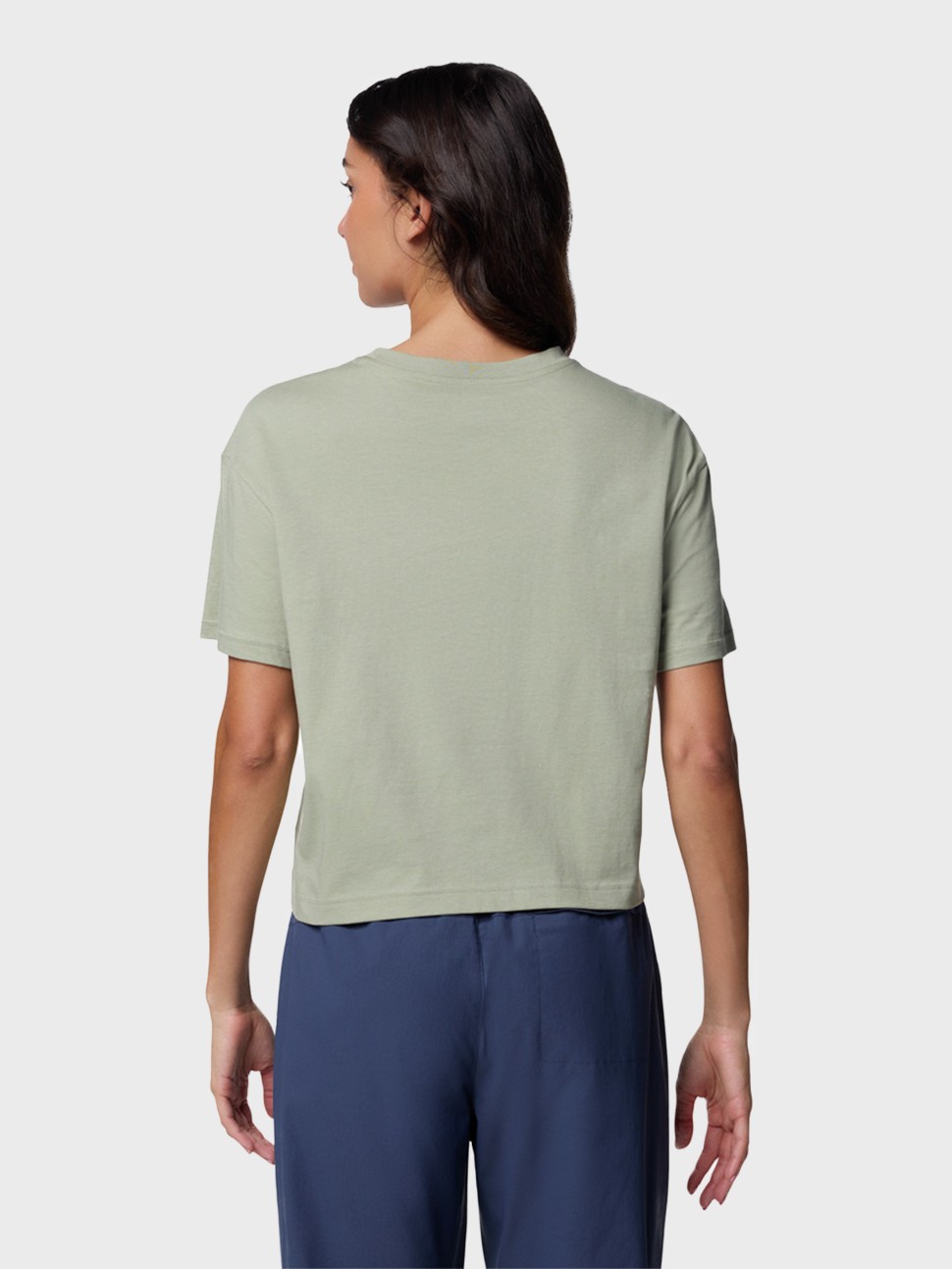 Футболка жiноча Columbia Rolling Bend™ Graphic Relaxed Crop SS хакі 2119991-348 — фото 4