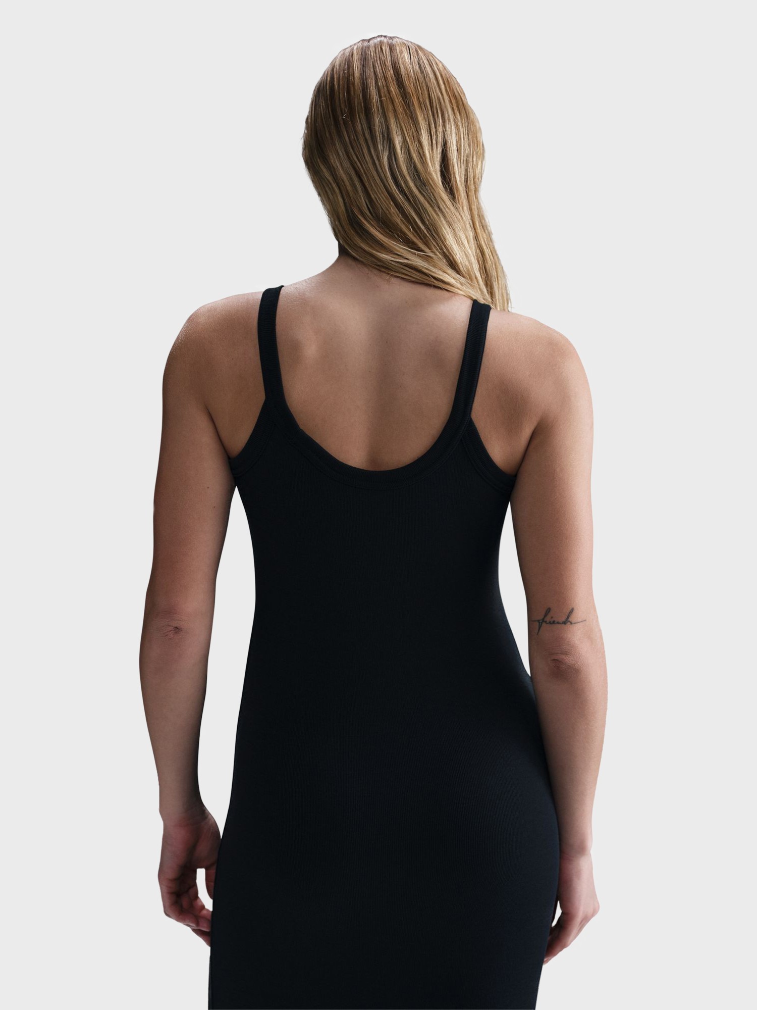 Платье женское Nike W NSW NK CHLL KNT MRIB TNK DRS черное HJ0710-010 изображение 5