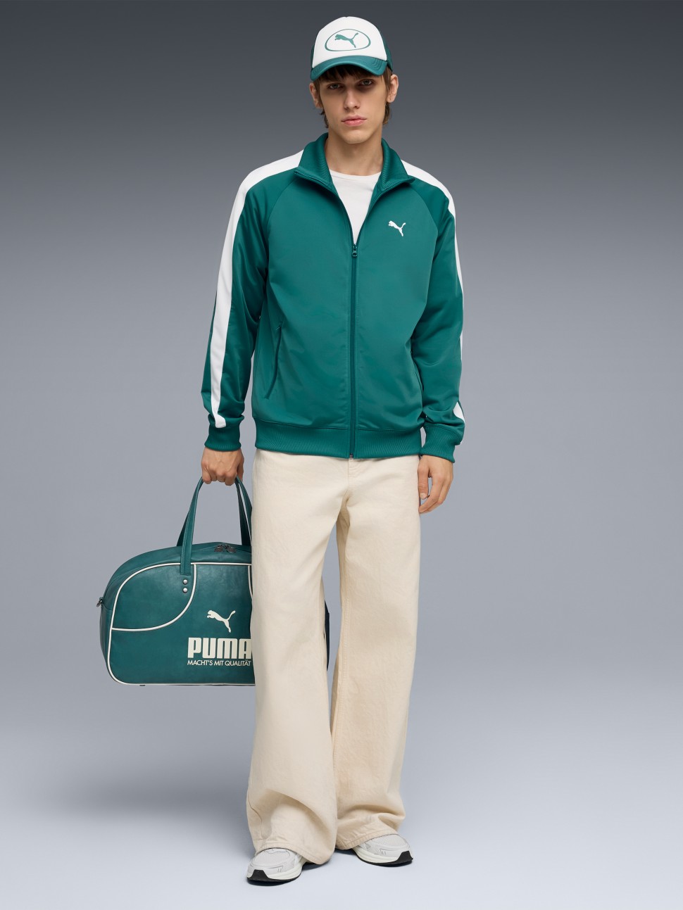 Толстовка мужская Puma ESS T7 Poly Track Jacket зеленая 69246241 — фото 4 — Sport City Толстовка мужская Puma ESS T7 Poly Track Jacket зеленая 69246241 — фото 4