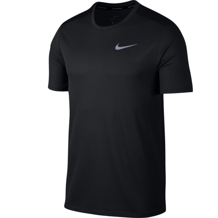 Футболка мужская Nike DF BRTHE RUN TOP SS SR черная 904634-010 изображение 1