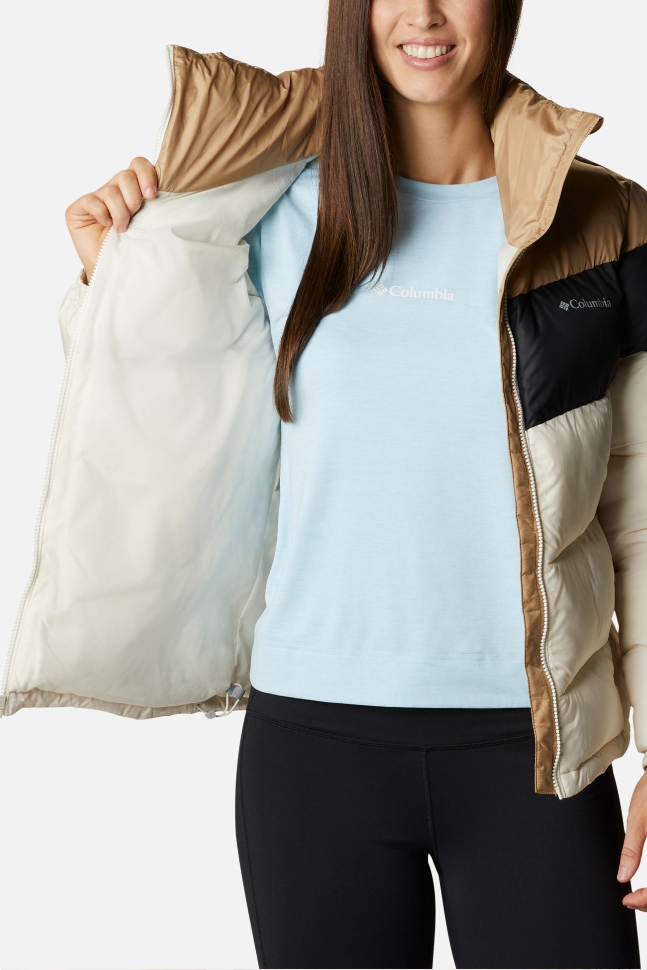Куртка женская Columbia Puffect™ Color Blocked Jacket молочная 1955101-191 изображение 6