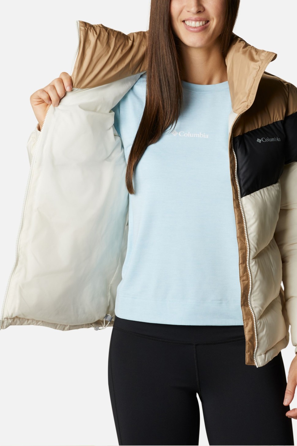 Куртка жіноча Columbia Puffect™ Color Blocked Jacket  молочна 1955101-191 — фото 6
