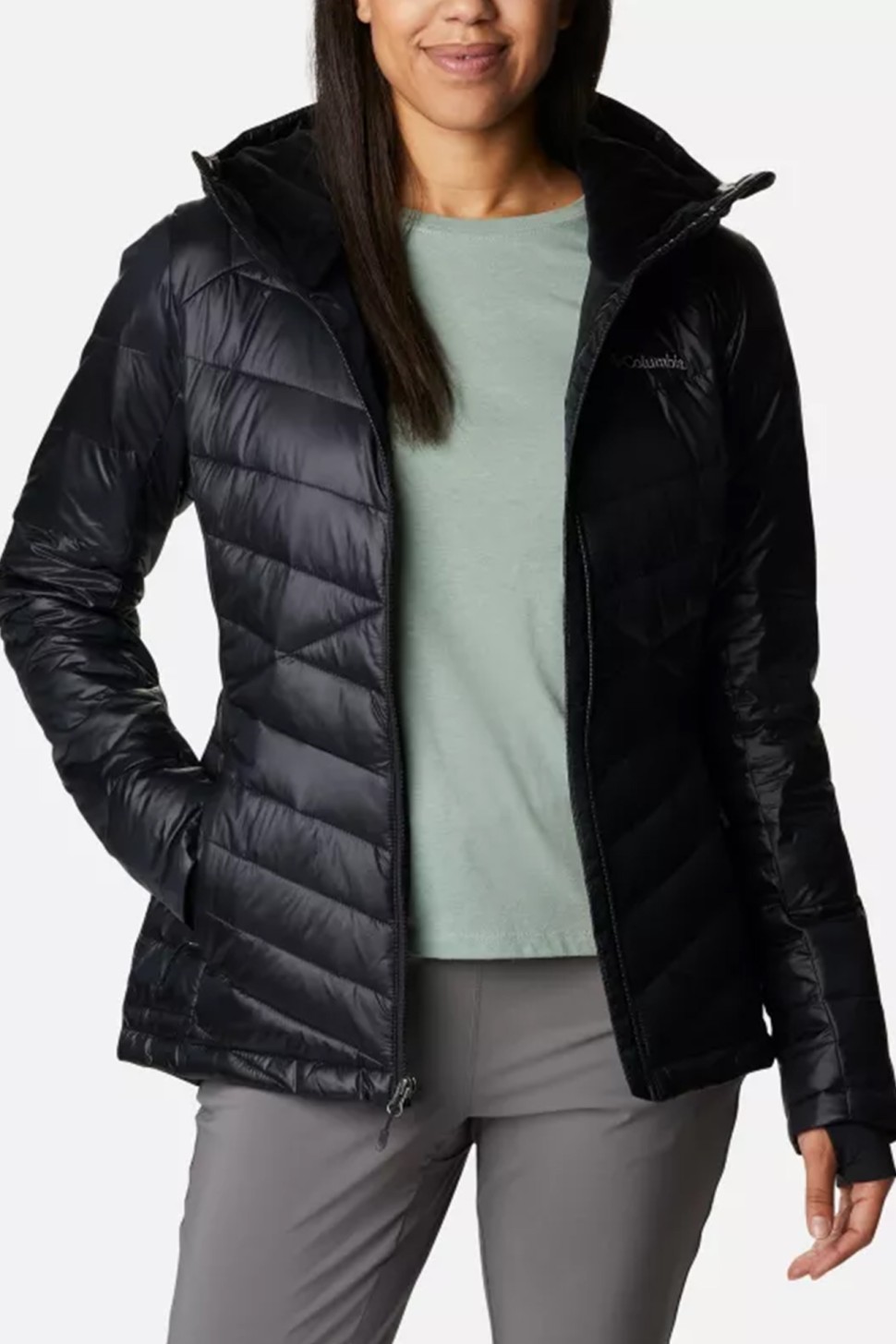 Куртка жіноча Columbia  Joy Peak™ Hooded Jacket чорна 1982671-010 — фото 2