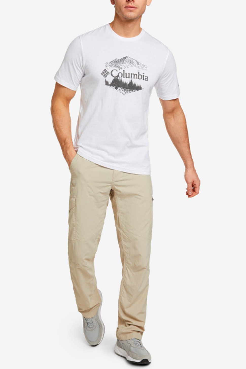 Футболка мужская Columbia Timber Point™ Graphic Tee белая 2022251-100 — фото 4 — Sport City Футболка мужская Columbia Timber Point™ Graphic Tee белая 2022251-100 — фото 4
