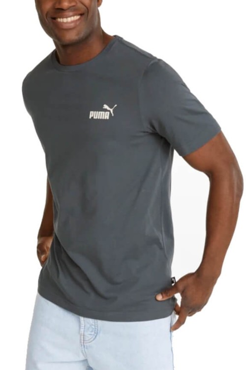 Футболка мужская Puma Ess Small Logo Tee серая 58666939 изображение 2