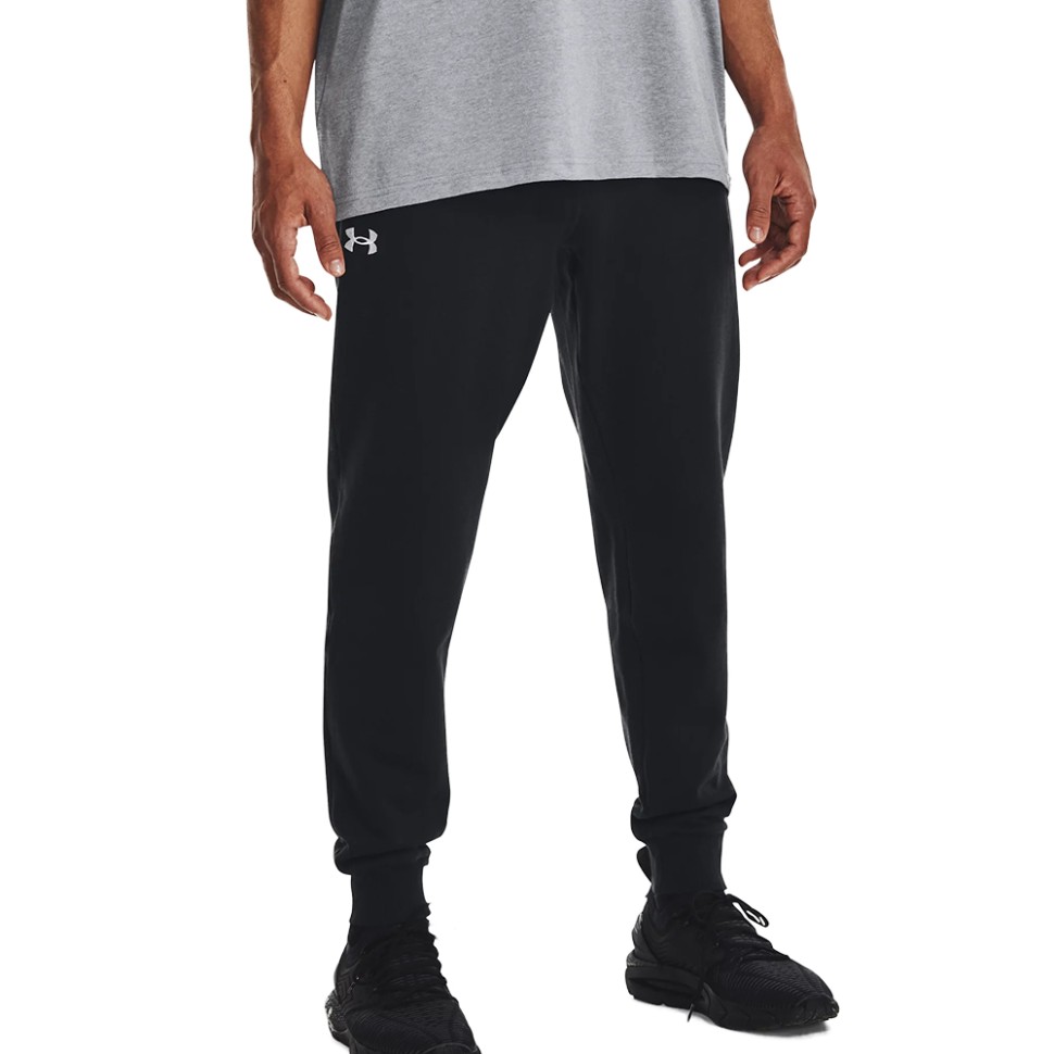 Брюки мужские Under Armour UA Rival Fleece Joggers черные 1379774-001 изображение 1