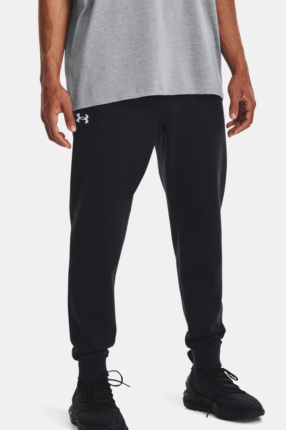 Штани чоловічі Under Armour UA Rival Fleece Joggers чорні 1379774-001 — фото 2