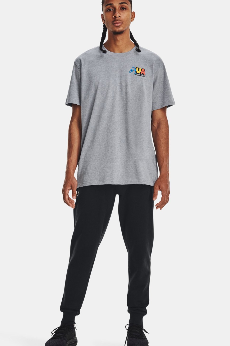 Штани чоловічі Under Armour UA Rival Fleece Joggers чорні 1379774-001 — фото 4