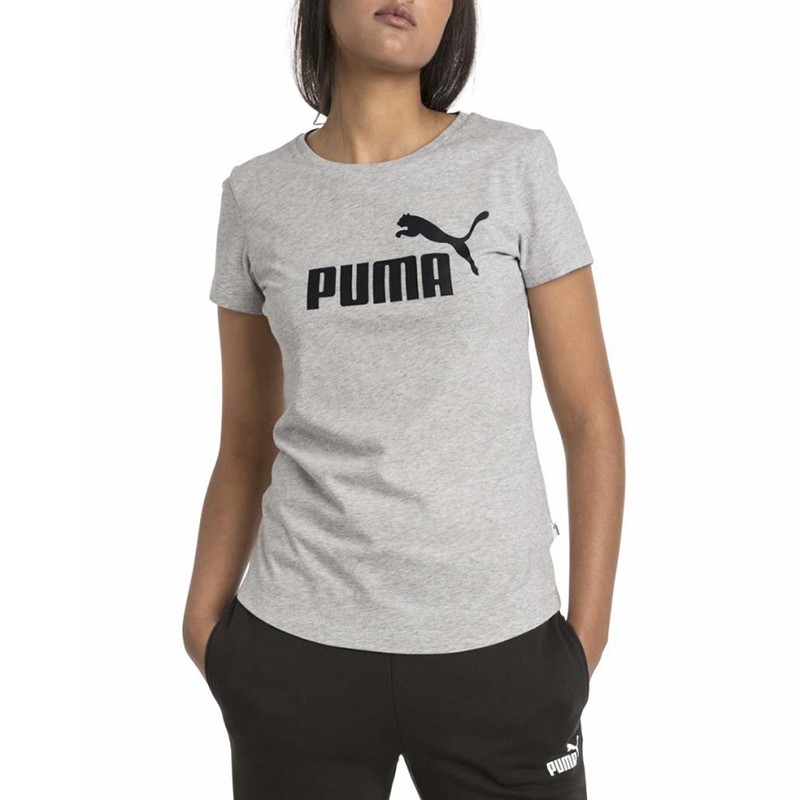 Футболка женская Puma Essentials Tee серая 85178704 — фото 2 — Sport City Футболка женская Puma Essentials Tee серая 85178704 — фото 2