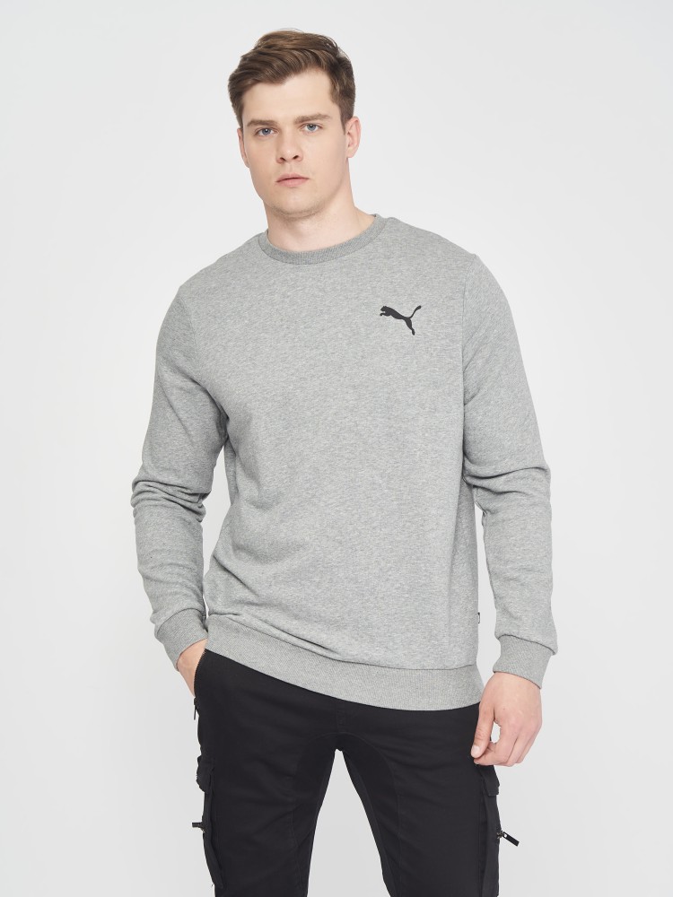 Толстовка мужская Puma ESS Small Logo Crew TR серая 58668453 изображение 2