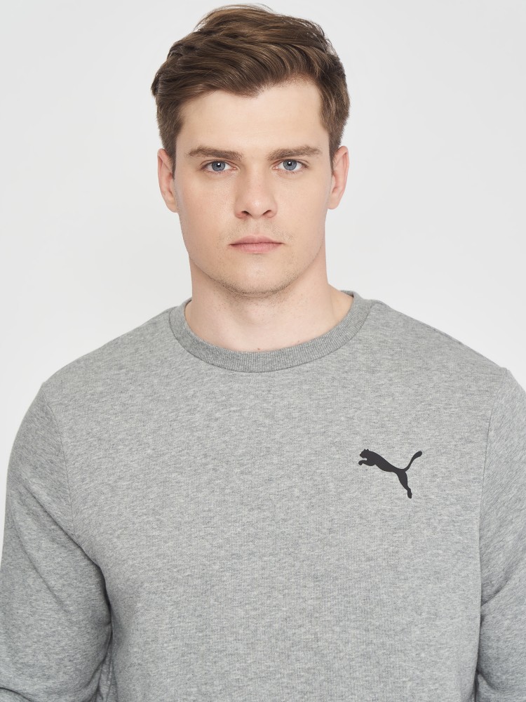 Толстовка мужская Puma ESS Small Logo Crew TR серая 58668453 изображение 5