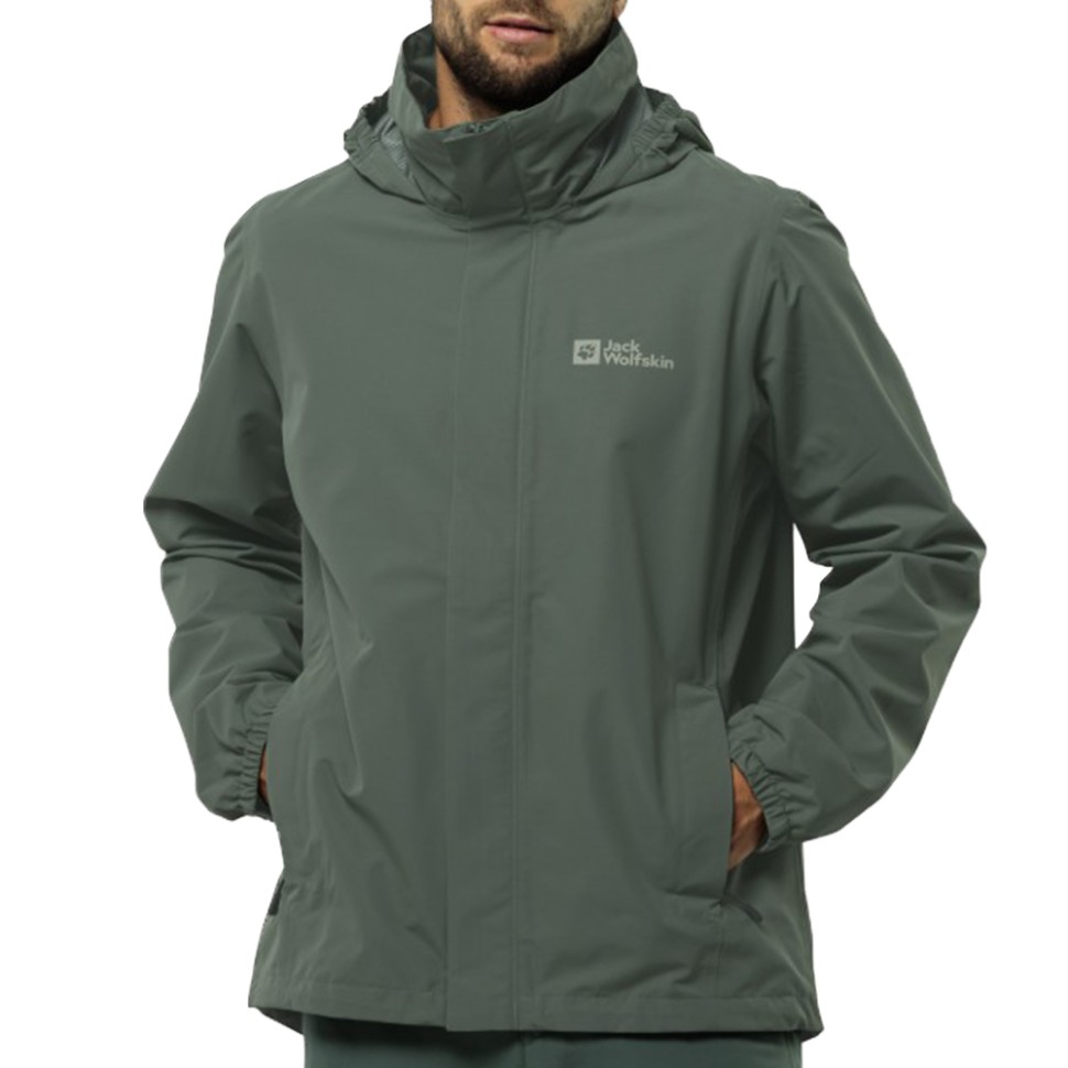 Вітрівка чоловіча Jack Wolfskin STORMY POINT 2L JKT M зелена 1111142-4311 — фото 1