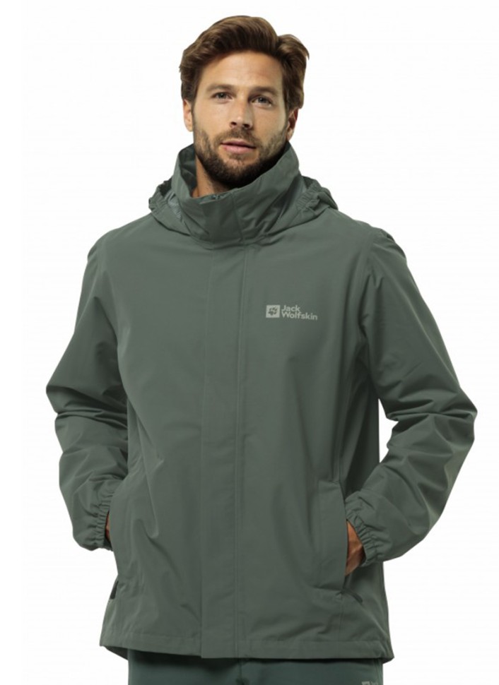 Вітрівка чоловіча Jack Wolfskin STORMY POINT 2L JKT M зелена 1111142-4311 изображение 2
