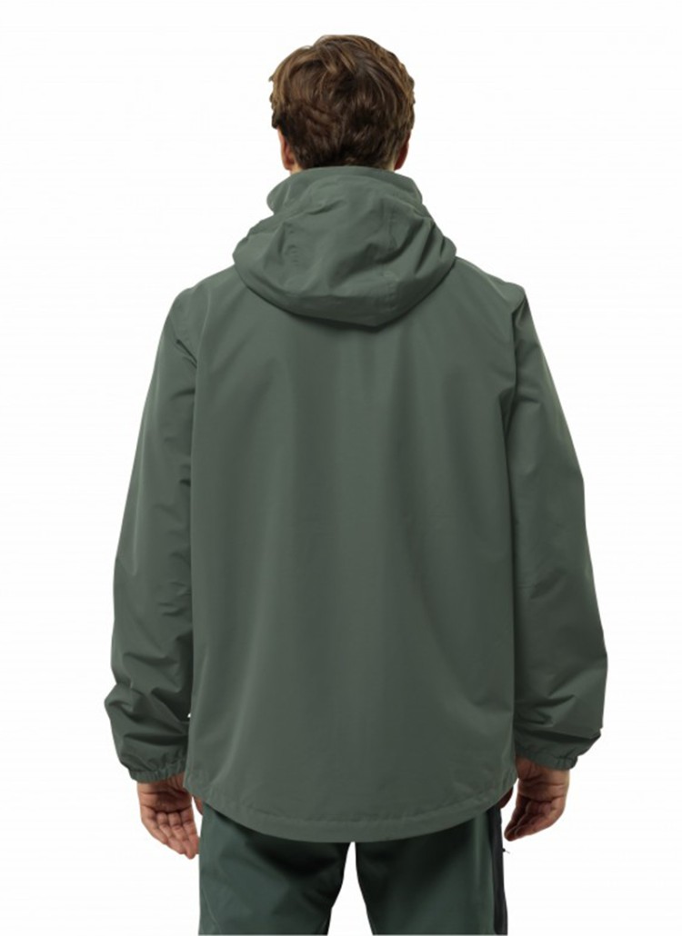 Вітрівка чоловіча Jack Wolfskin STORMY POINT 2L JKT M зелена 1111142-4311 изображение 3