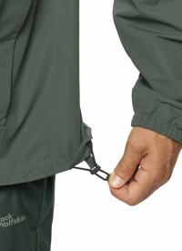 Вітрівка чоловіча Jack Wolfskin STORMY POINT 2L JKT M зелена 1111142-4311 изображение 6