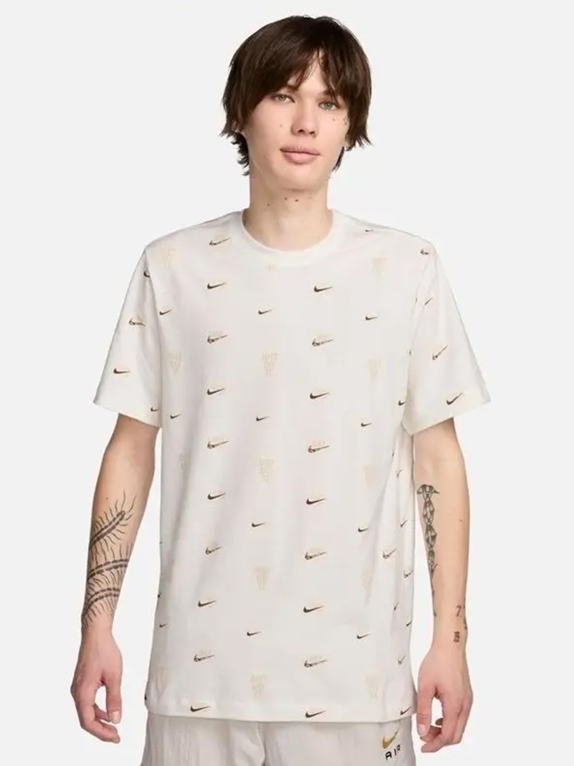 Футболка мужская Nike M NSW TEE M90 12MO AOP бежевая FQ8036-133 изображение 2