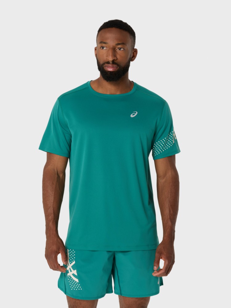 Футболка мужская Asics ASICS ICON SS TOP бирюзовая 2011D239-300 изображение 2