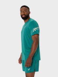 Футболка мужская Asics ASICS ICON SS TOP бирюзовая 2011D239-300 изображение 3