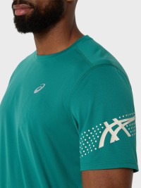 Футболка мужская Asics ASICS ICON SS TOP бирюзовая 2011D239-300 изображение 6