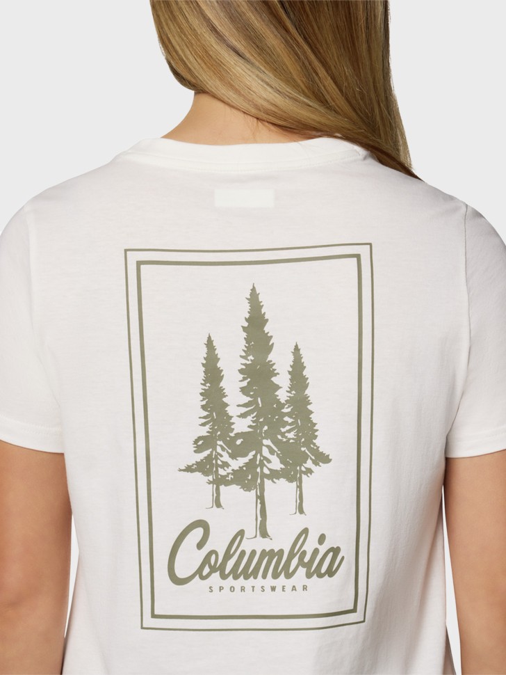Футболка женская Columbia Rolling Bend™ Graphic SS белая 2120021-126 изображение 6