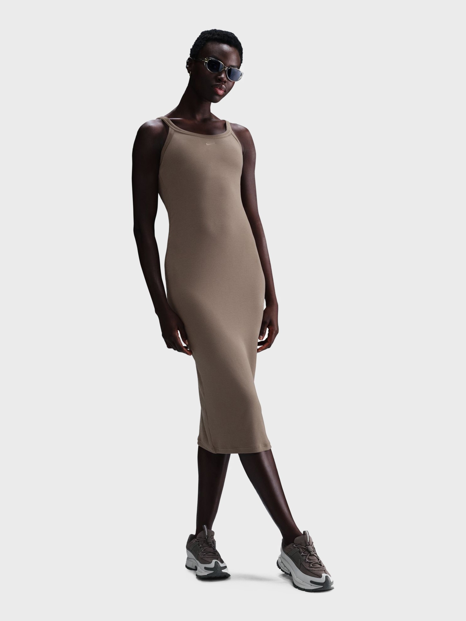 Сукня жіноча Nike W NSW NK CHLL KNT MRIB TNK DRS коричнева HJ0710-233 изображение 2