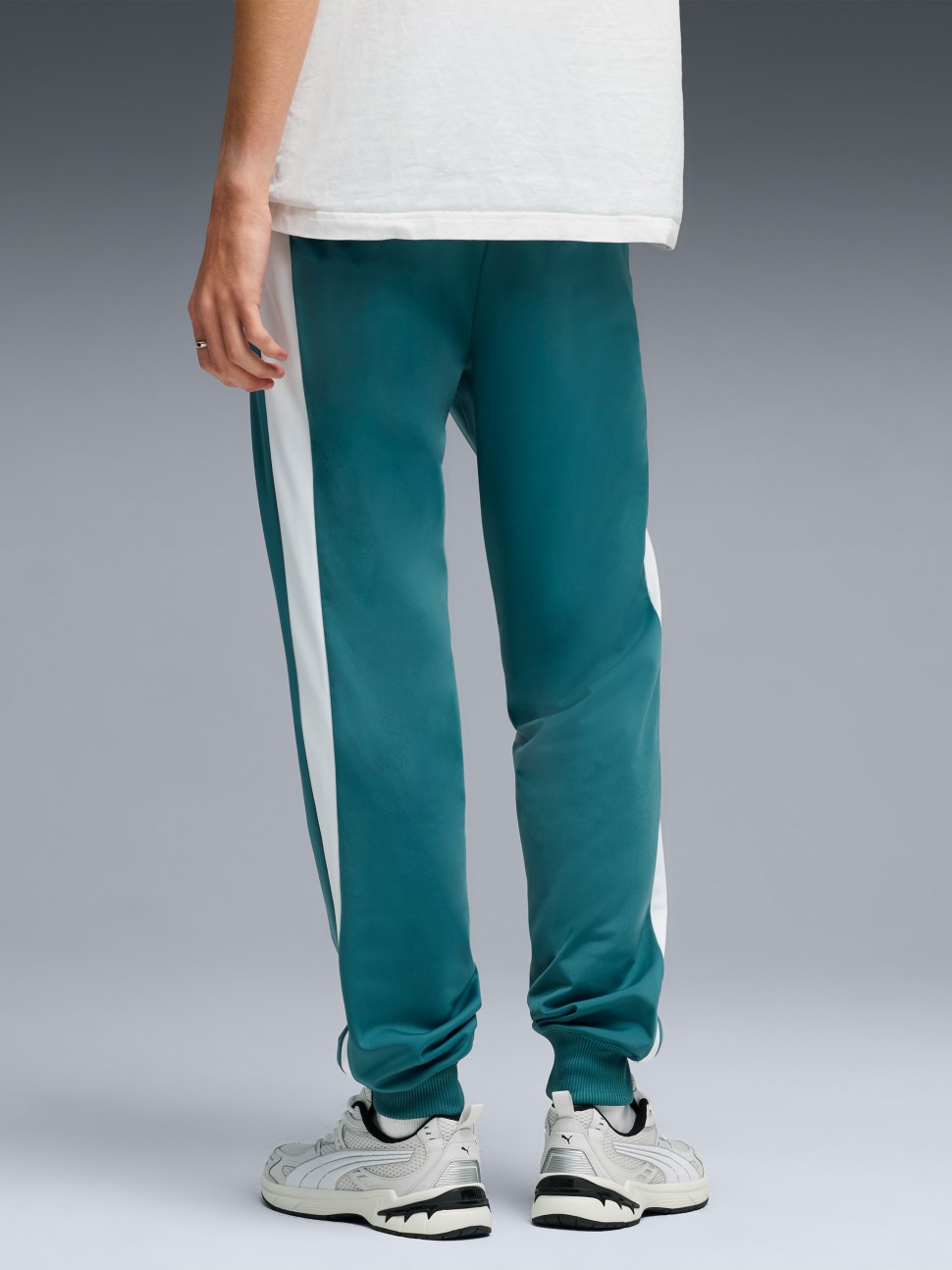 Брюки мужские Puma ESS T7 Poly Pants зеленые 69246341 — фото 3